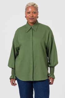 Camisa Feminina Safira By CN - Verde Musgo