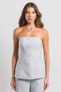 Corset Feminino Donna By CN - Cinza