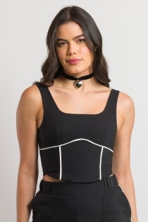 Cropped Feminino Bárbara By CN - Preto