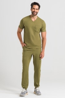 Scrub Masculino Way - Verde Militar