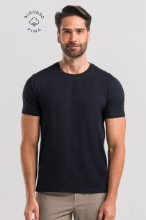 Camiseta Masculina Pima Cherie - Preta
