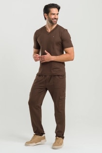 Scrub Masculino Coach - Chocolate