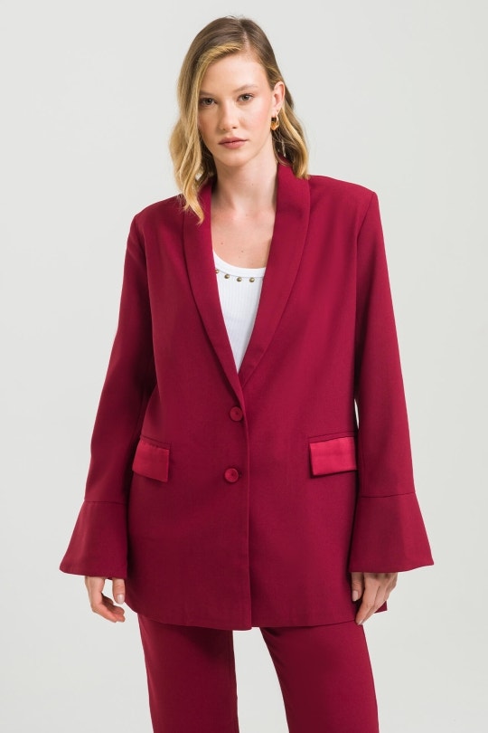 Blazer Feminino Beatrice By CN - Bordô