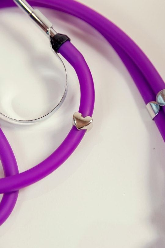 Charm Para Estetoscópio Heart - Prata