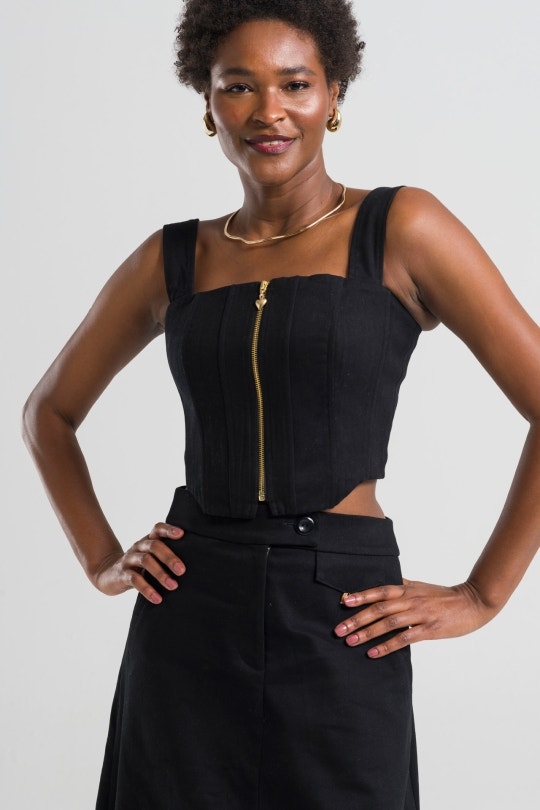 Cropped Feminino Sofia By CN - Preto