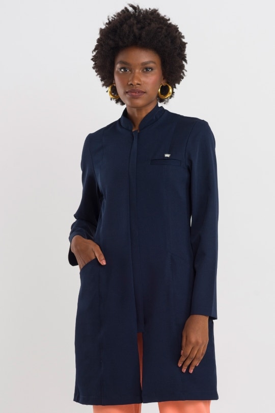 Jaleco Elegance Feminino - Azul Noite
