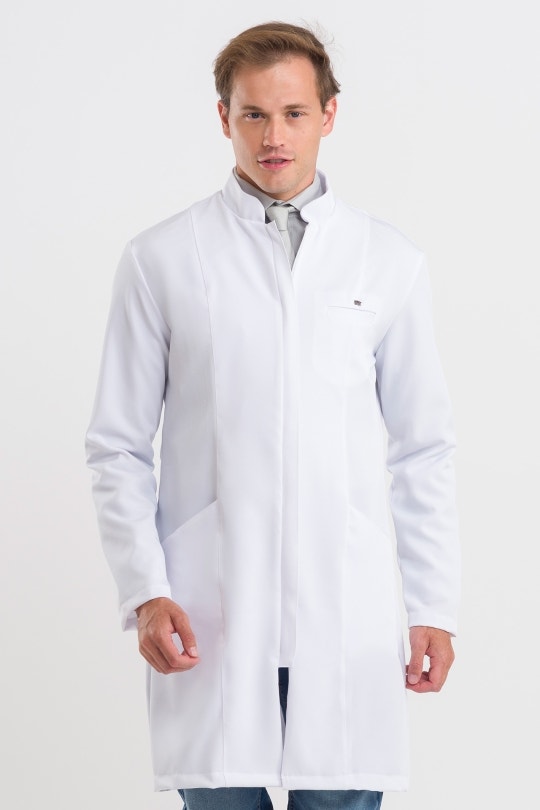 Men’s Elegance Lab Coat - White