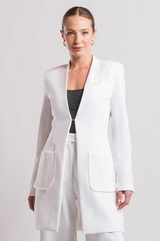 Jaleco Feminino Laura - Branco Puro