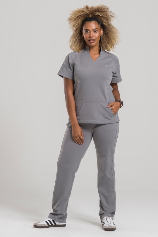 Scrub Feminino Marta - Cinza Chumbo