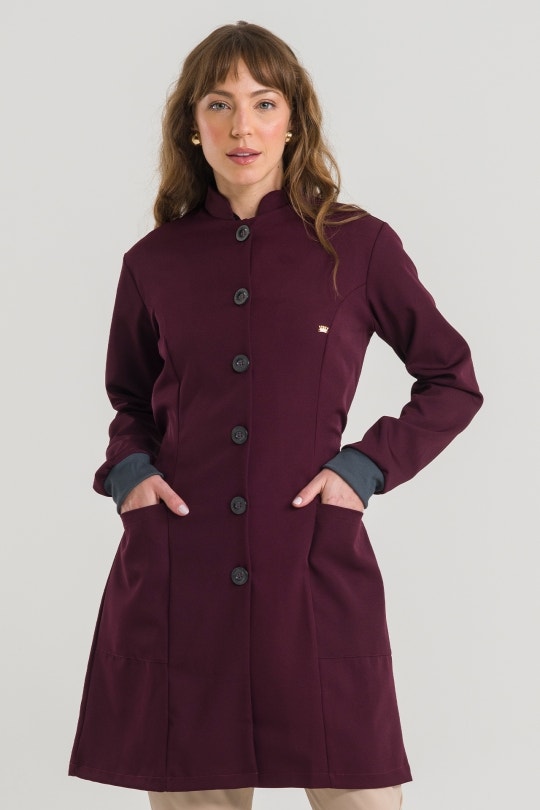 Jaleco New Basic Feminino - Bordo