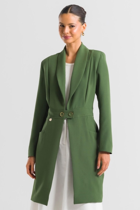 Jaleco Louise Cherie 10 anos - Verde Oliva