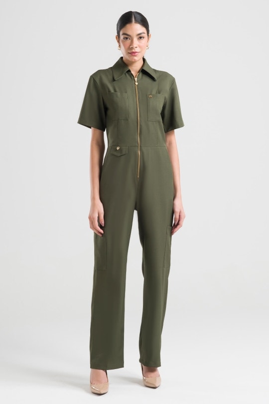 Macacão Feminino Fancy - Verde Militar
