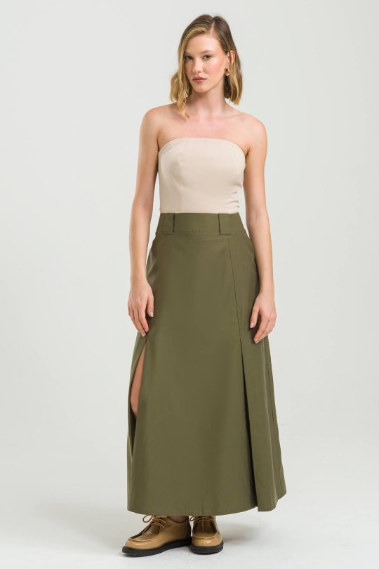 Saia Feminina Julia By CN - Verde Militar