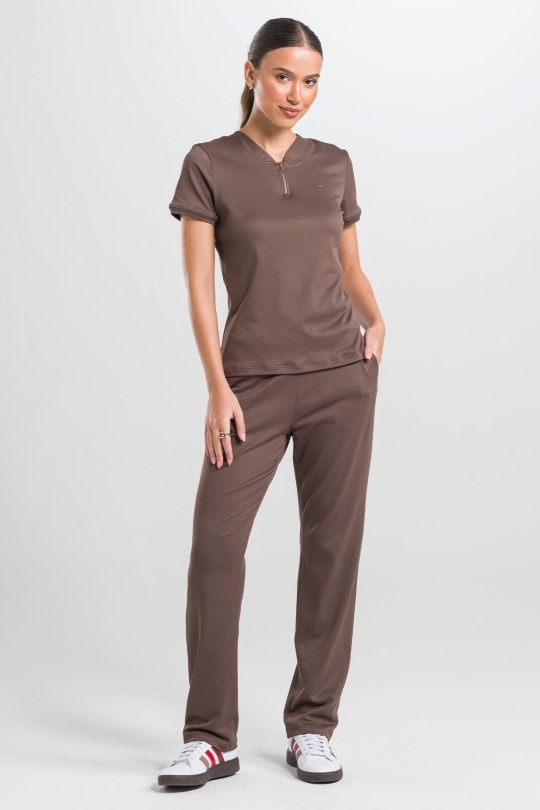 Scrub Feminino Harmony - Marrom