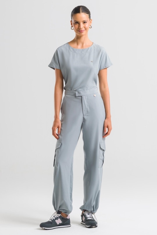 Scrub Feminino Urban Cherie 10 anos - Cinza