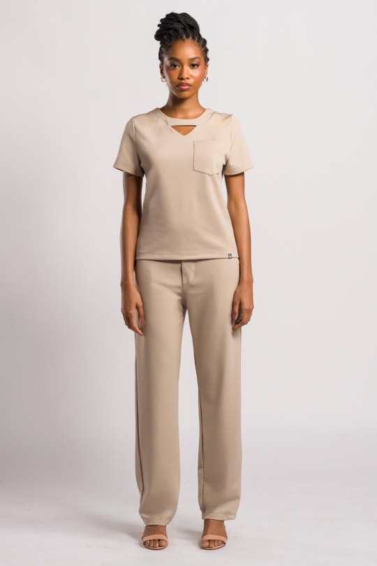 Scrub Feminino Life Style - Bege