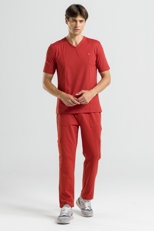 Scrub Masculino Coach Cherie 10 anos - Terracota